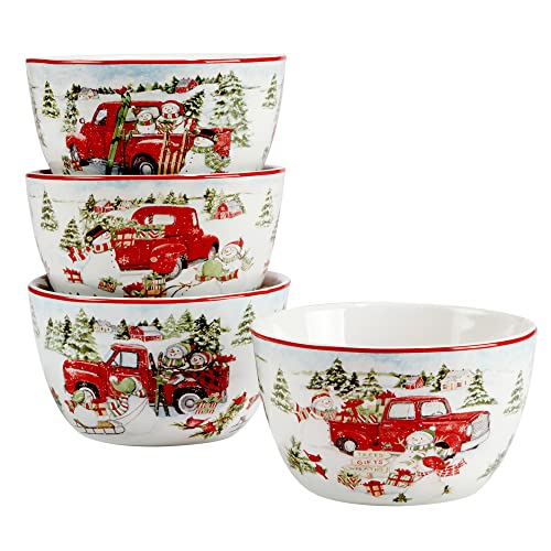 Certified International 97616RM Red Truck Snowman 16 Pc Dinnerware Set thumb #3