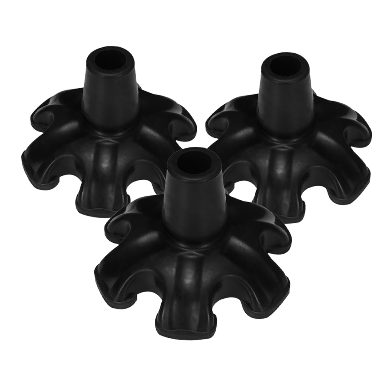 Embouts de canne caoutchouc Healvian lot de 3 pièces embouts noirs pour bâton de marche