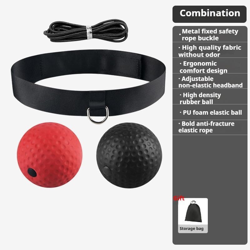 Image of Fitcozi Reflex Training Ball Kit with Carrying Case, Punching Speed Equipment for Hand-Eye Coordination
