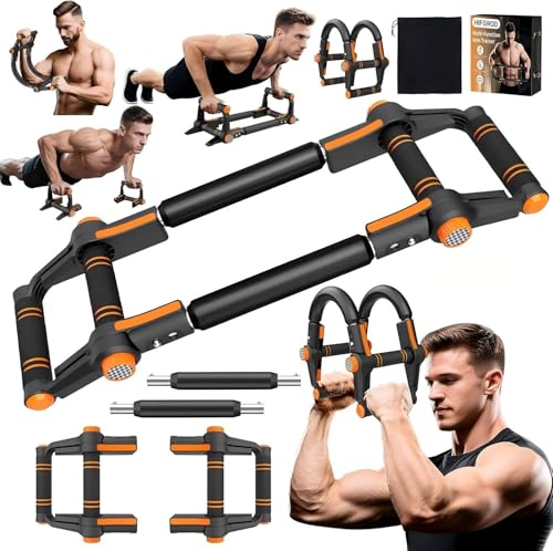 HIFGROD Twister Armtrainer Verstellbares Brust Trainingsgerät ( 60-140lbs ) Multifunktionaler Brust- und Armtrainer für Männer Liegestütz-Training Armtraining Heimfitnessgerät Fitness Equipment