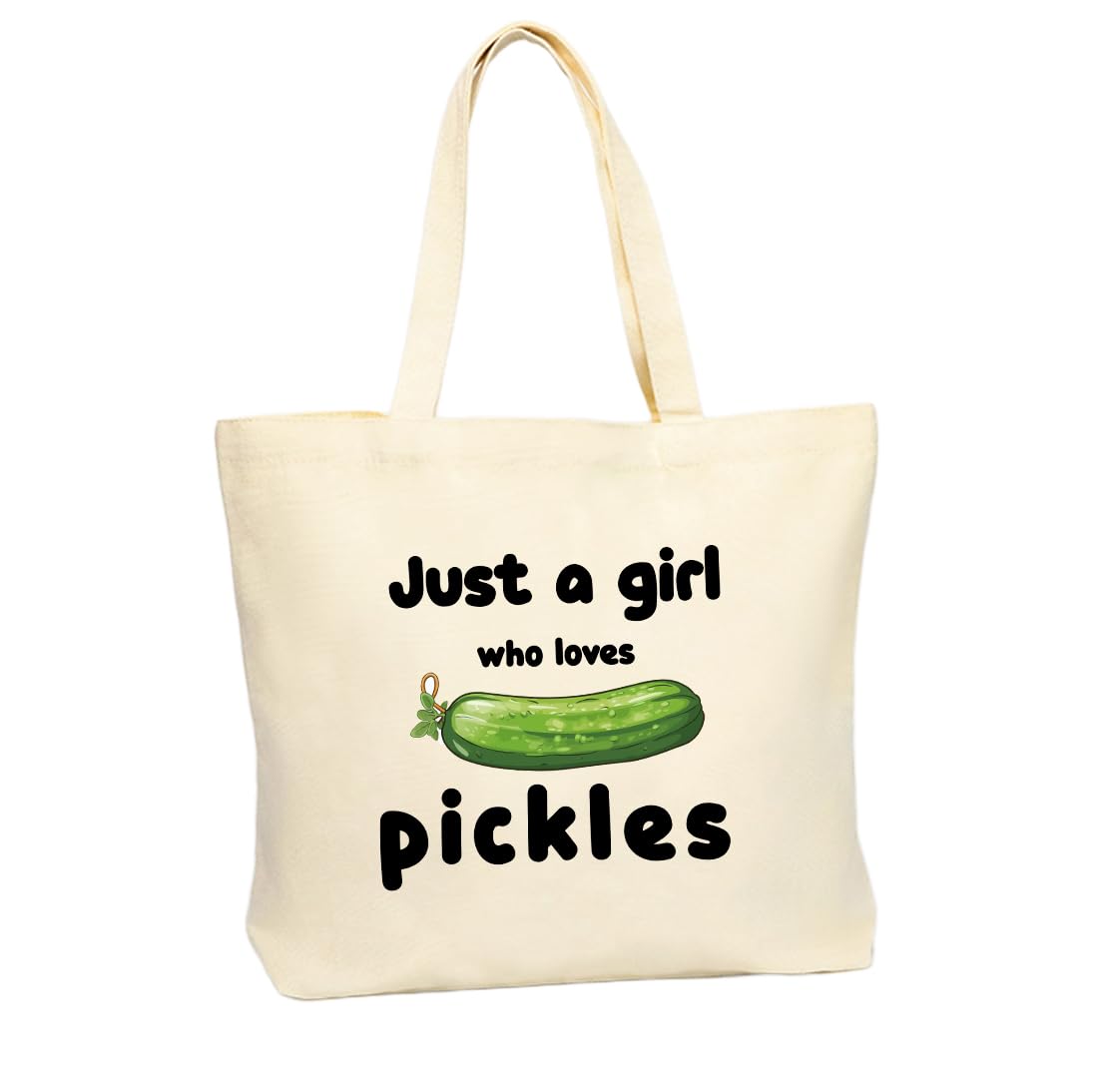 UHADRE Canvas Tote Bag Grocery Reusable, Pickle,Goats,Panda Lover Gift,Funny Tote Bags,Gift Bags for Women