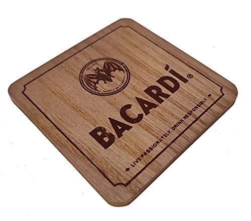 Preisvergleich Produktbild Bacardi Holz-Look Untersetzer Bierdeckel