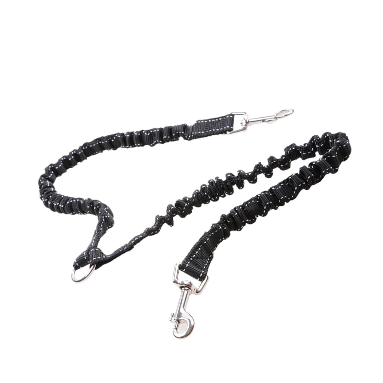 Housoutil 3piezas Correa Extensible para Perro Doble Cabeza Cuerda De Tirón y Resistente para Mascotas Negro Mediano