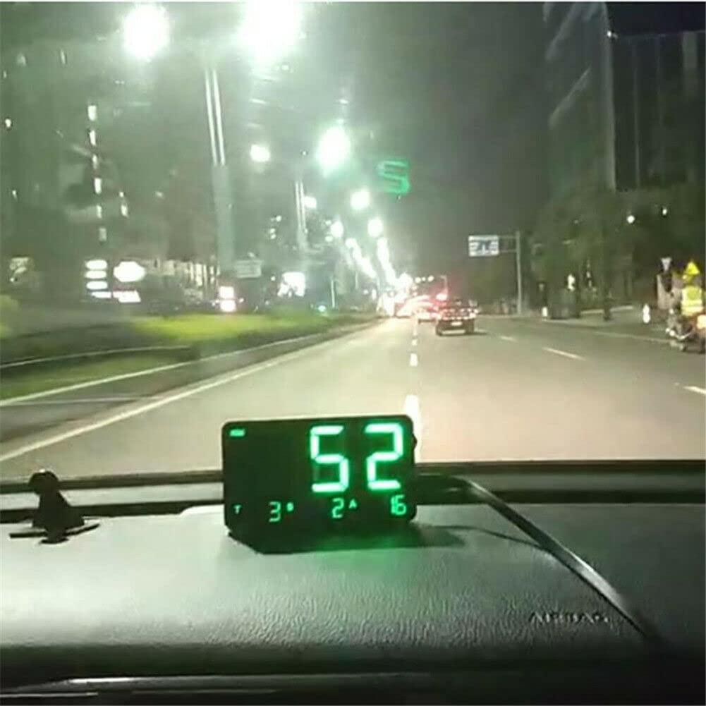 Riloer Compteur de vitesse GPS numérique Voiture Head Up Display MPH Alarme de survitesse Coffre-fort Universel, Compteur de vitesse GPS, Plug & Play