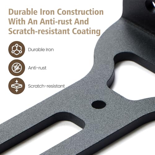 Hamal Floating Shelf Brackets 10 Inch - 6 Pack Heavy Duty L Brackets for Shelves, Industrial Metal Brackets for Home, Office, DIY by KHAMAL - Used condition - Image 2