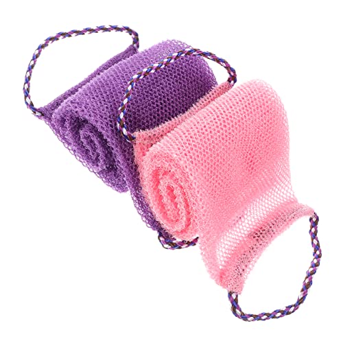 WOFASHPURET 2pcs African Wash Net Exfoliating Body Scrubber Bath Net for Skin Cleansing and Relaxation Material for Home and Travel Use