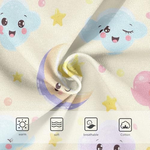 Joisal Toddlers Underwear Floral 2t Cotton Little Girl Panties Flower Undies Kids Briefs Cute Pastel Cartoon Clouds3