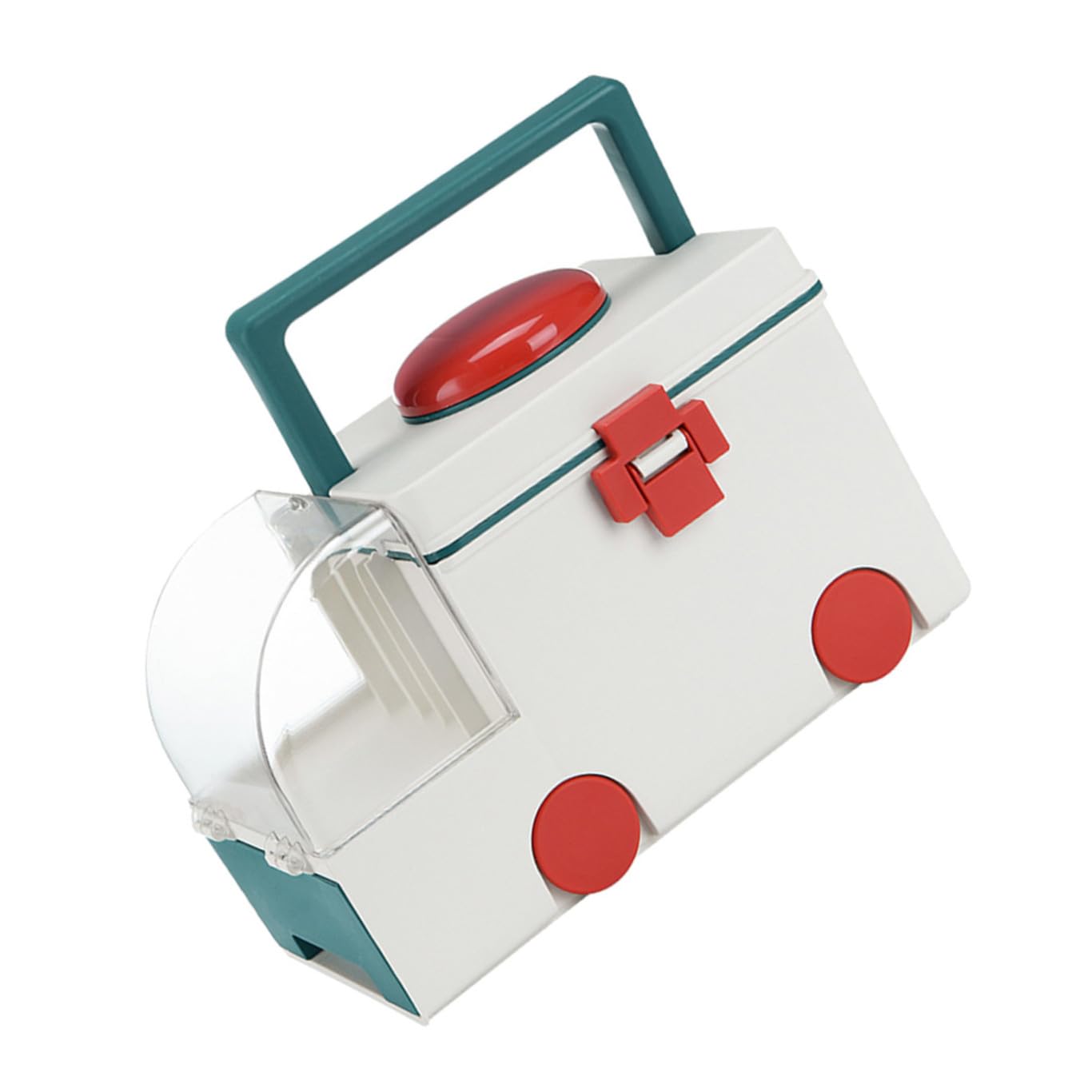 Botiquín Ambulancia de Plástico Pp y As, Caja de Almacenamiento de Medicamentos de Gran Capacidad, Portátil para Hogar y Deportes