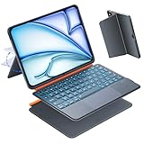 iPad Air 11 inch Case with Keyboard (M3 M2 2025 2024),Pro 11,iPad A16 11th/10th,Flex Magnetic Detachable Keyboard with Trackpad,Backlit Keys,Adjustable Stand,Slim for Air 5th/4th Gen 10.9 inch (Gray)