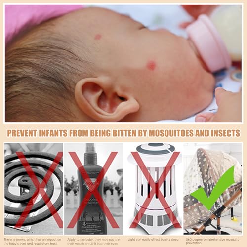 BQSAZHYJ Mosquito Net for Stroller,Baby Pram Net Portable Daisy Print Stroller Netting Cover Perfect Bug Net for Strollers,Bassinets,Mini Crib,Cradles and Playards (White Daisy)