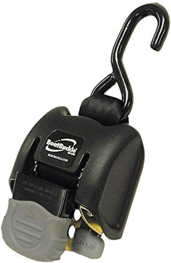 BoatBuckle F14220 G2 Retractable Bow Tie-Down (2-Inch x 43-Inch, Black)