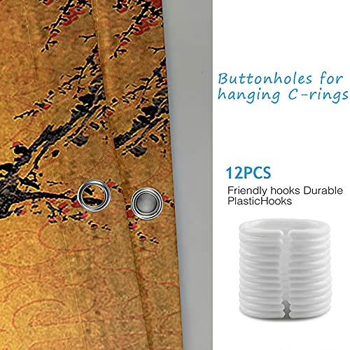 Rideau de douche polyester KnSam 165x200cm textile haut de gamme imperméable - 5