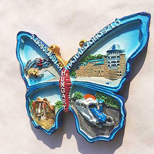 Imán de nevera 3D mariposa Hungría decorativo miniatura 2