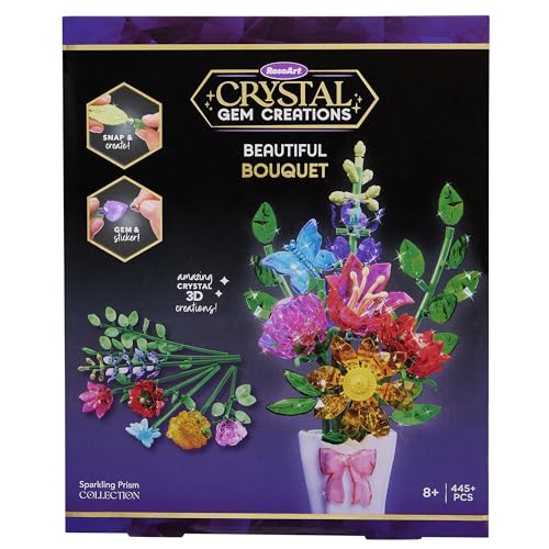 Crystal Gem Creations Beautiful Jewel Bouquet Kit by RoseArt, 275 Pieces, Great for Adults, Tweens and Children Ages 8+ - image 5