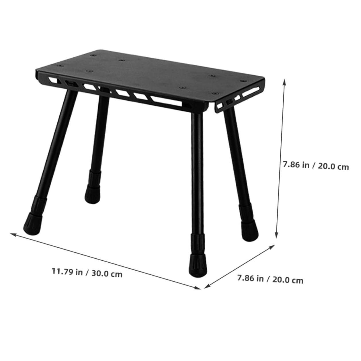 Table de Camping Pliante Compacte en Fer, Petite Table D’appoint Noire | Pliable et Facile à Transporter, Usage Randonnée et Fête Extérieure, Format Mini