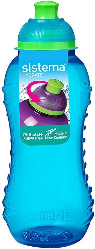 Gourde à eau kids Sistema 330ml bouteille étanche sans BPA pour enfant lot de 6