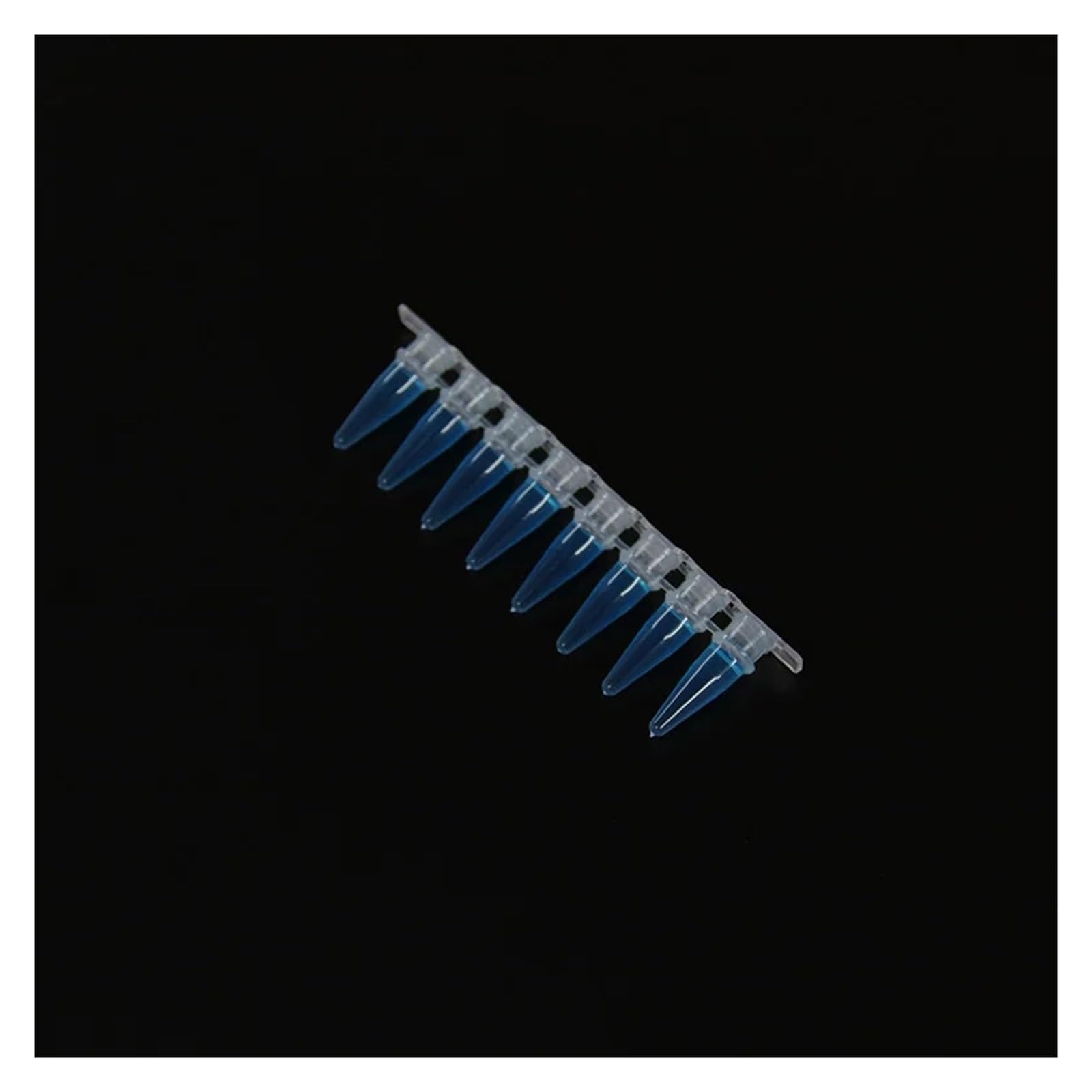 yingyingjia 0,1/0,2 Ml PCR 8 Pasków Probówek Wirówkowych Biała Plastikowa Rurka Z Pokrywką Uniwersalna Pasuje Do Urządzenia PCR 200 Szt./zestaw(0.1ml Transparent)
