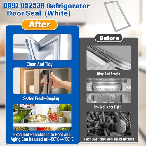 Image of Upgraded DA97-05253R Refrigerator Door Gasket Replacement Compatible with Samsung RF4287HARS /XAA RF4289HARS /XAA-01, 32.5″x16.8″ Unbent 3189155 Fridge Gasket Replace AP4577892 PS4173216 Door Seal