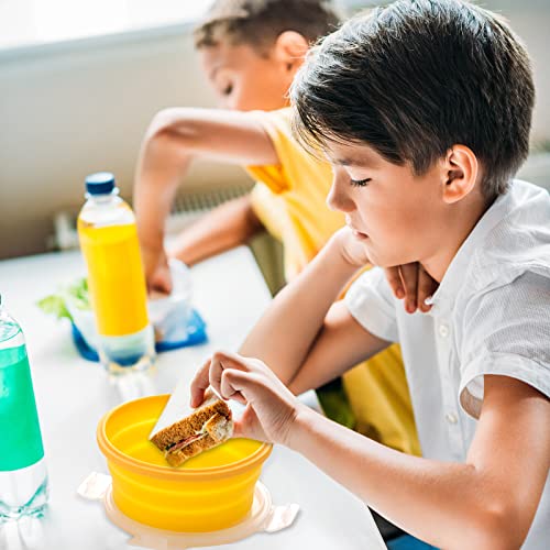 Nuenen Set Of 8 Collapsible Food Storage Containers With Lids Silicone Flat Collapsible Bowls For Stacks Travel Camping Meal Prep Container For Kitchen, Freezer Microwave Dishwasher Safe (Round) #TOP4