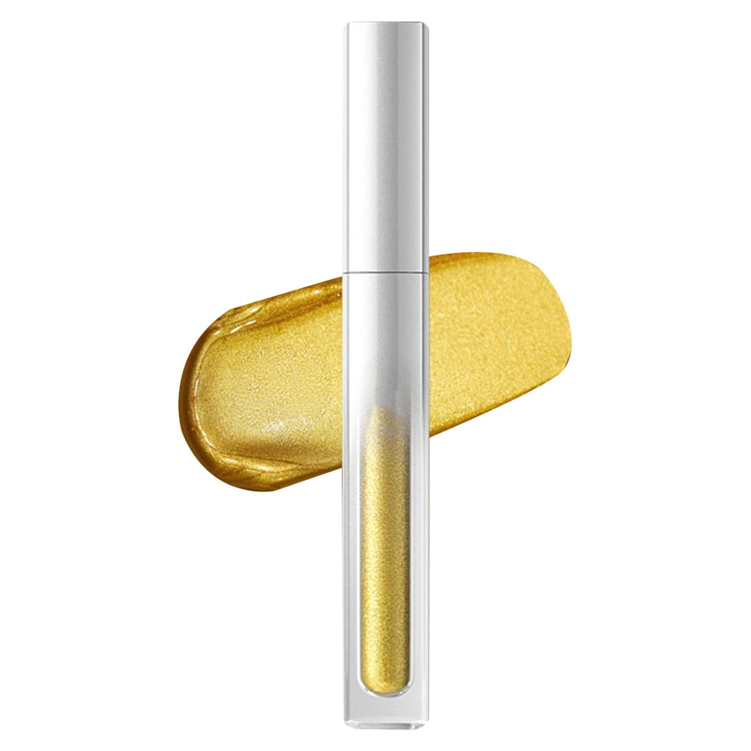 CHICTRY Pearlescent Glitter Makeup Duo 2 in 1 Long Wearing Lip Gloss and Liquid Eyeshadow for Women Yellow