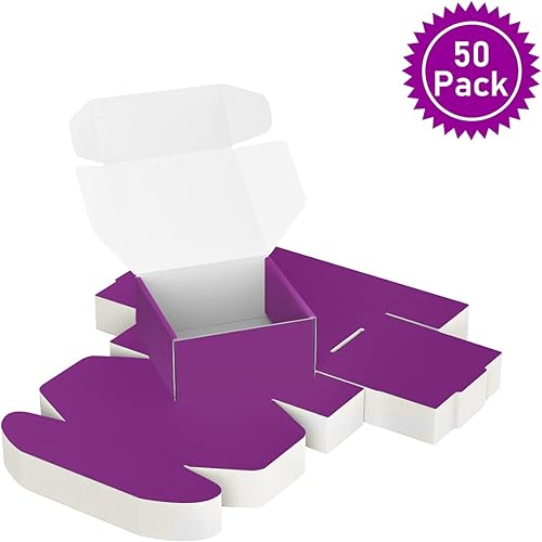 Vista 32 de Paquete de 25 cajas de envío de 4 x 4 x 2 pulgadas, cajas de regalo de San Valentín para el día de la madre, cajas de cartón corrugado, cajas de Rojo