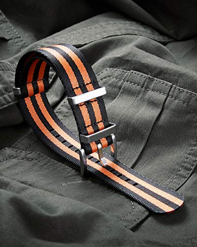 Image of BINLUN Nylon Watch Band Thick G10 Premium Ballistic Nylon Multicolor Replacement Watch Straps with Silver /Black Stainless Steel Buckle for Men Women 18mm 20mm 22mm 24mm