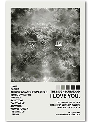The Neighbourhood Poster Home Decoration Music Art Posters Hd Canvas Print Bedroom Decorative Painting Fans Souvenir Collection Gift (Gold,12X18In Unframe) #TOP2