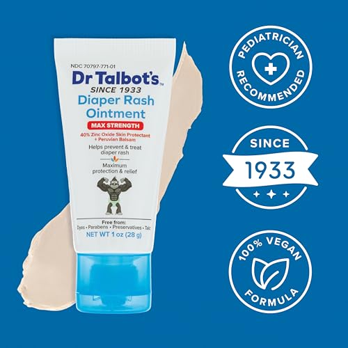 Dr. Talbot\'s Maximum Strength Diaper Rash Ointment - 1 oz - Zinc Oxide Skin Protectant with Peruvian Balsam - Treats and Prevents Rash - Thumbnail 6