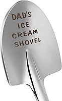 Funny Engraved Ice Cream Spoon for Dad - Father's Day Gifts from Daughter Son Wife, Stainless Steel Shovel Spoon