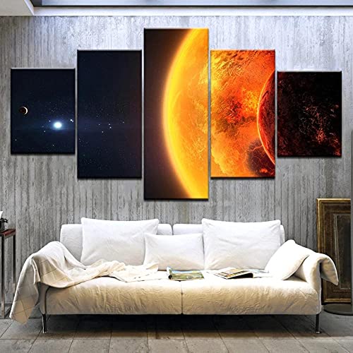 Impression Toile Intissee Univers Étoiles - Décoration Murale XXL