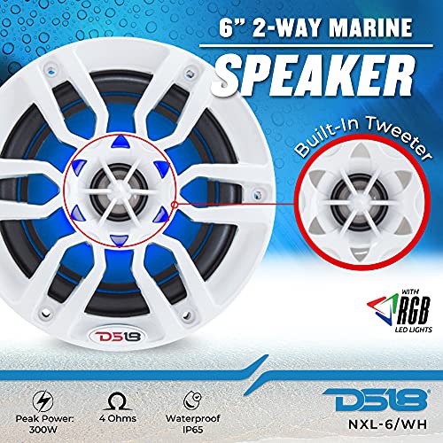 image for DS18 Hydro NXL-6 - High End Coaxial Speaker Pair - 2-Way Marine Speake