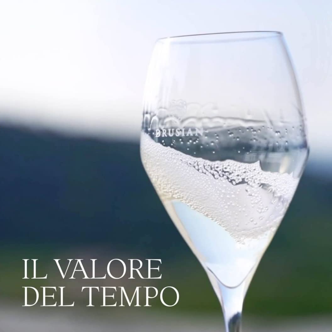 Drusian Valdobbiadene Prosecco Superiore DOCG Extra Dry - Spumante 100% Glera, Metodo Martinotti - Note di Mela Golden e Perlage Fine - Ideale per Aperitivi e Piatti di Pesce – 75cl (6 bottiglie)