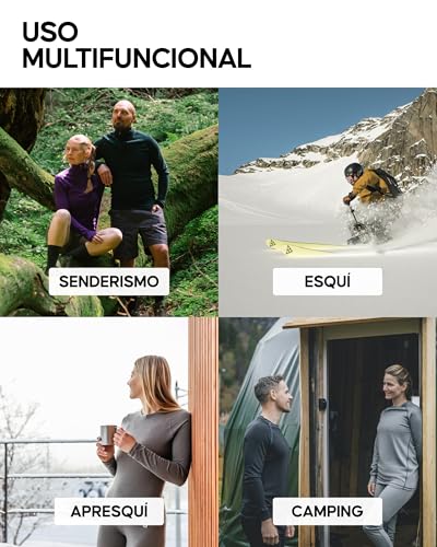 DANISH ENDURANCE Camiseta Media Cremallera Lana Merino para Mujer, Capa Base Térmica, Morado, L