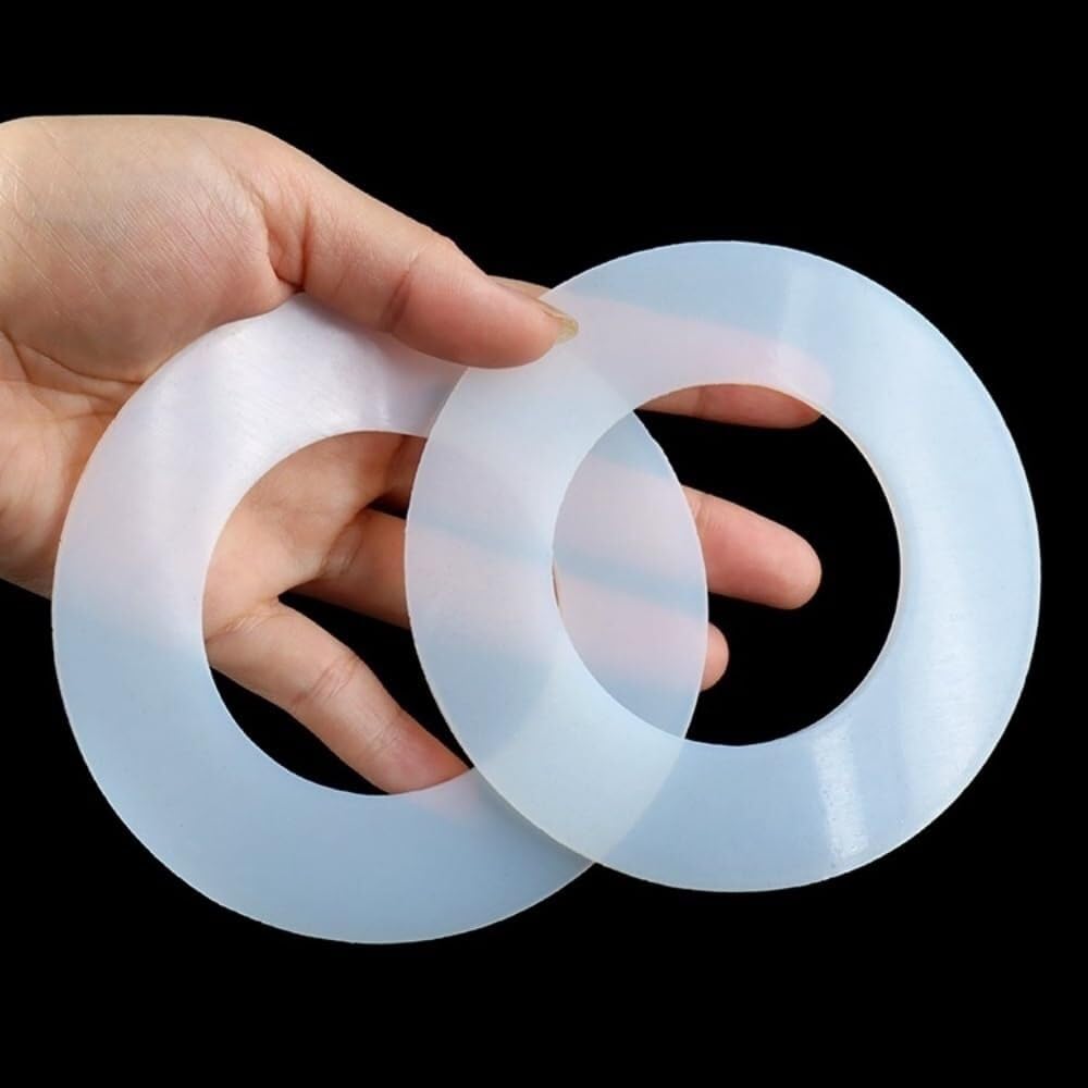 Junta de junta tórica de 100 piezas, junta plana de silicona, junta de tapón de fregadero, tapón de baño de labio, anillo de sellado de lavabo de lavadora, junta de tapón de bañera(11 * 3 mm)(42*56*3m