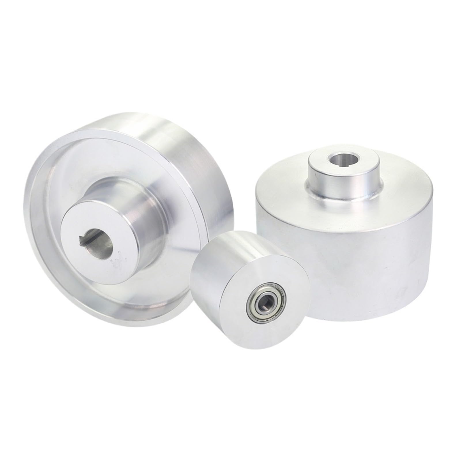 1 Uds. Lijadora de correa rueda totalmente aluminio 50-200mm, polea contacto, activa(120x70x24mm K6x3)