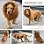 Lion Mane Wig for Dog Costume with Ears Pet Adjustable Cosplay Holiday Photo Shoots Party Fancy Lion Hat Party Activity Light Brown