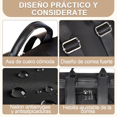 Eshow Mochila Mujer Antirrobo, se Puede como Bolsa Bandolera o Bolso de Mano, Bolso Casual para Trabajo Viaje Escuela Compras - imagen 6