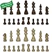 Staunton Chess Pieces by GrowUpSmart with Extra Queens | Size: Medium - King Height: 3 inches | Wood