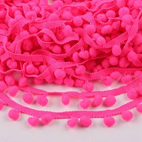 Lace Fabric 5 Yard 1cm Sewing Accessories Pompom Trim Pom Pom Decoration Tassel Ball Fringe Ribbon