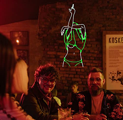 Image of Lady Neon Signs for Wall Decor Bedroom Bar Club Game Room Lights Sign Custom Neon Led Signs Gift Size: 60 * 33cm