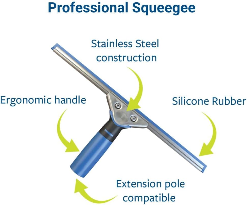 Squeee & Window Washer bo - Profal Grade Cleaning Tool for