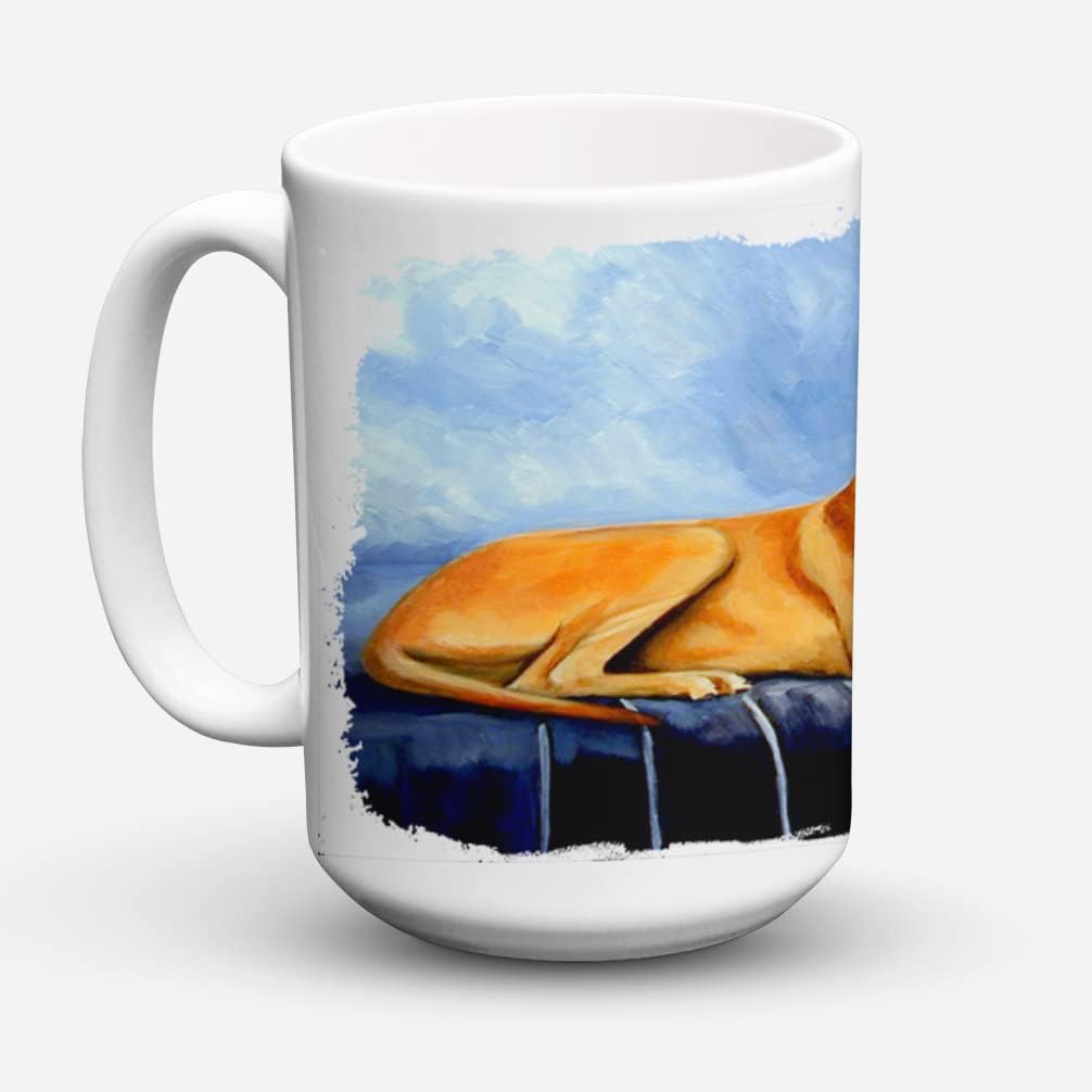 Caroline's Treasures 7204CM15 Natural Fawn Great Dane Dishwasher Safe Microwavable Ceramic Coffee Mug 15 ounce, 15 ounce, multicolor
