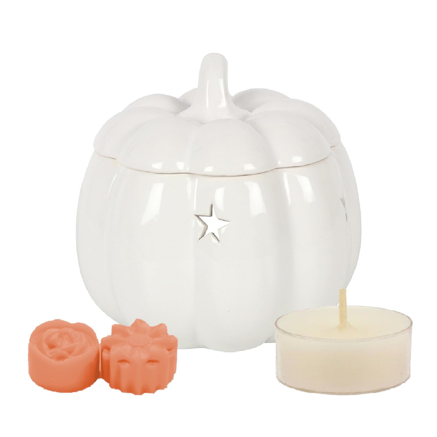 White Pumpkin Halloween Ceramic Oil Burner โ image 1