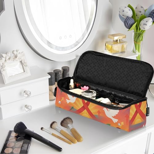 Organizador 2 en 1 para herramientas de cabello con tapete resistente al calor, gran capacidad para plancha, rizador, secador y más, bolsa de viaje estándar para mujer miniatura 7