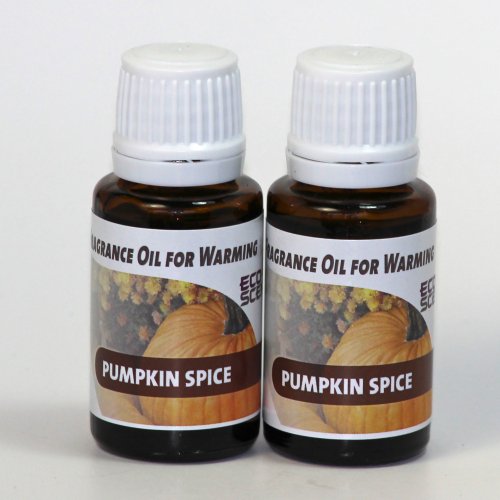 2-Pack. Pumpkin Spice Fragrance Oil for Warming from EcoScents (15 mL). Highly concentrated for intense fragrance, ready to use - no wax or water carrier needed.
