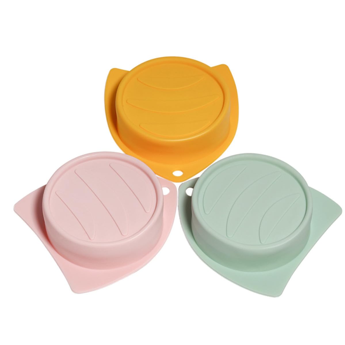 SHERCHPRY 3pcs Pet Can Lid Silicone Sealing Cover Reusable Easy Clean
