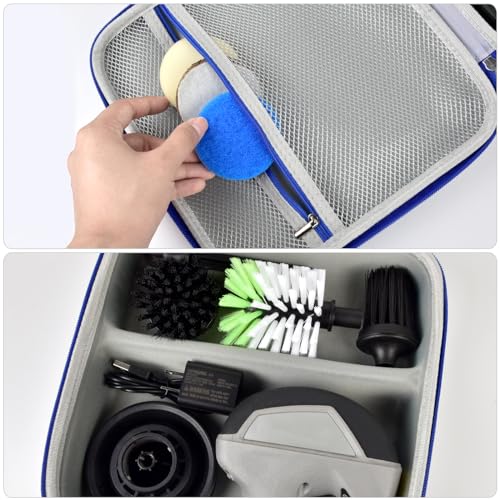 Image of PAIYULE Case for Dremel Versa Power Scrubber Kit Cleaning Tool PC10-07 / PC360-5 Grout Brush, Bathroom Shower Scrub Kitchen & Bathtub Cleaner Holder for Spin Scrubbers, Sponge Pads-Grey(Box Only)
