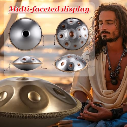 Handpan Drum 10 Notas Acero 432Hz Negro miniatura 3