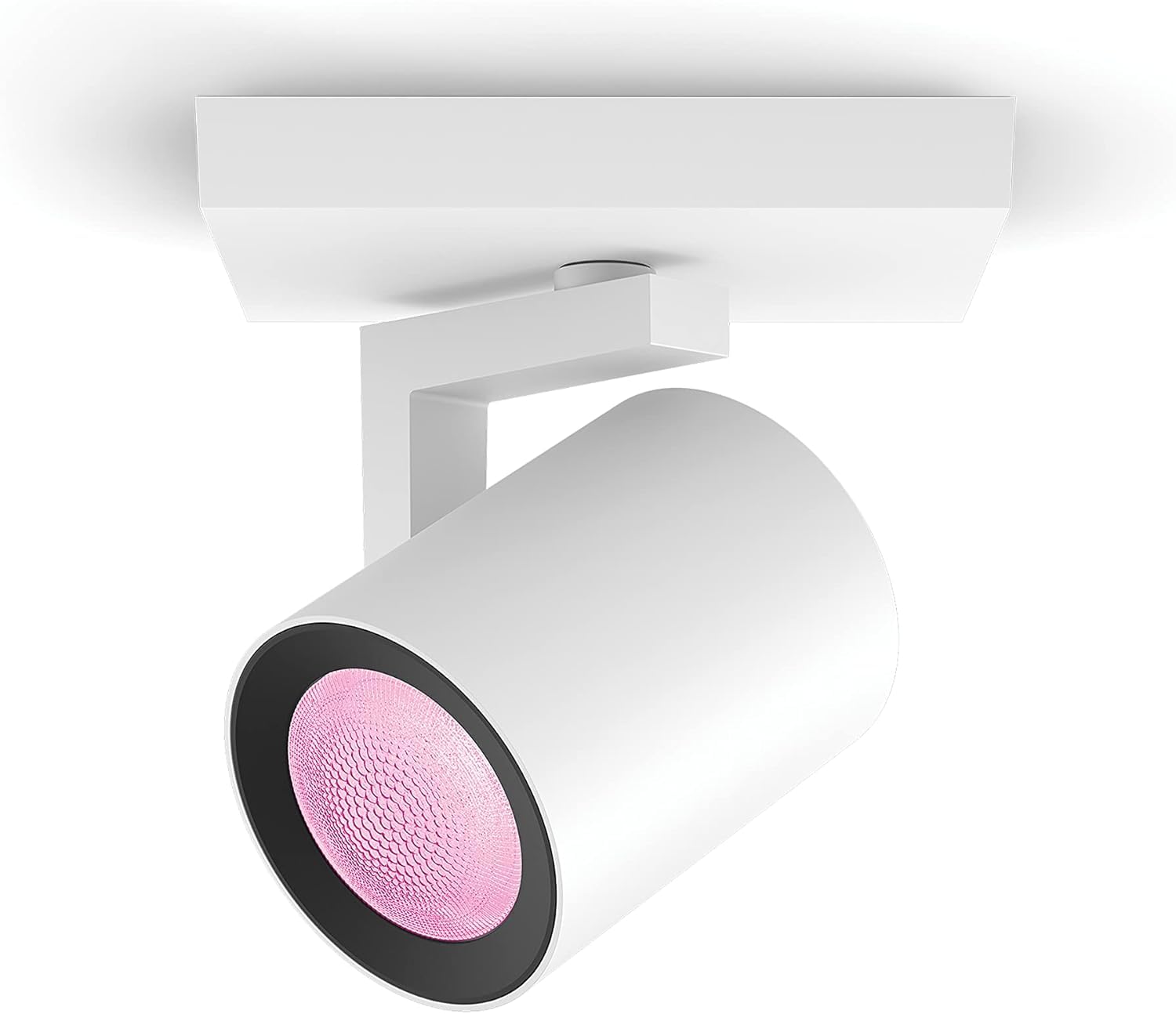 Philips Hue Argenta, Faretto LED da soffitto, Bianco, Confezione singola | Dimmerabile, 16 milioni di colori, Smart Home, Controllo vocale via app, Lampadina GU10 inclusa