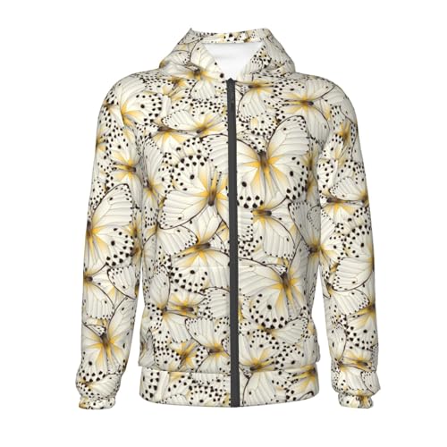 Different Butterflys Kid Hoodies Boys Zip Up Sweatshirts Girls Pullover with Pocket2